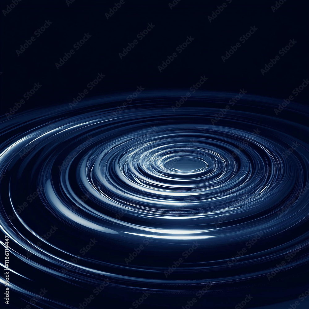 Waves create mesmerizing patterns in deep blue water at night Waves create mesmerizing patterns in deep blue water at night
