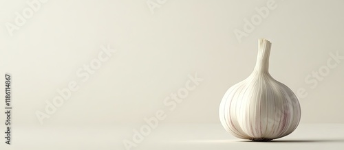 garlic against a white back...