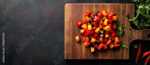 Spiced diced Cantonese vege...