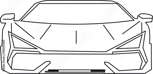 the illustration of the cool sports car.