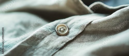 Close up of a linen shirt S...