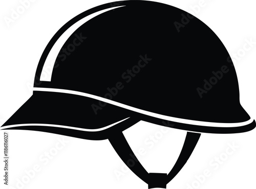 military helmet silhouette vector, helmet symbol icon vector