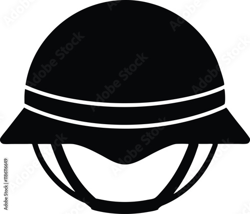 military helmet silhouette vector, helmet symbol icon vector