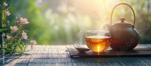 Making soothing tea in a ca...