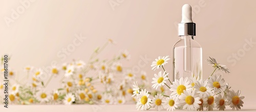 Plastic bottle of serum or ...