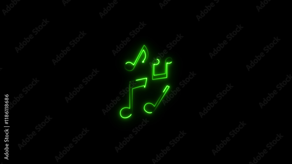 Neon music icon background. sheet music song. neon glowing single musical note icon graphics . Neon music icon background. sheet music song. neon glowing single musical note icon graphics .