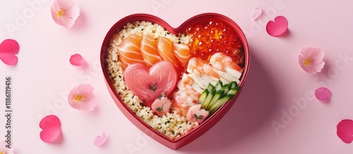 Box featuring a heart shape...