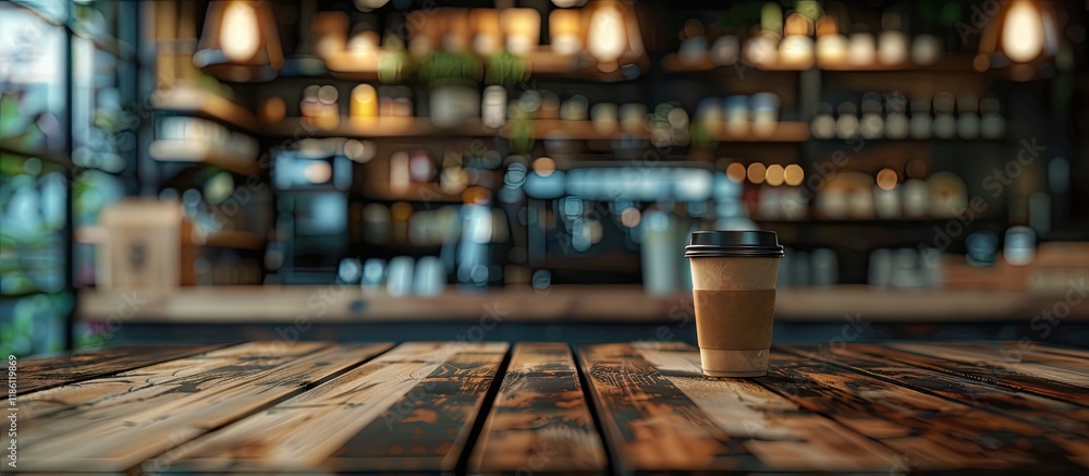 Selected focus on an empty brown wooden table with a blurred coffee shop background. with copy space image. Place for adding text or design Selected focus on an empty brown wooden table with a blurred coffee shop background. with copy space image. Place for adding text or design