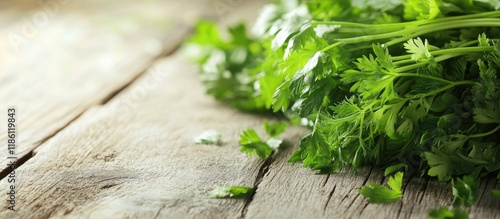 Fresh aromatic herbs on a r...
