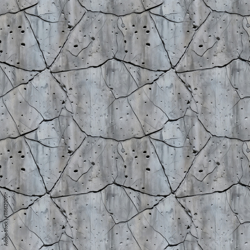 Cracked Concrete Seamless Industrial Background photo