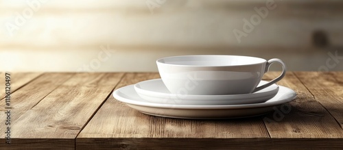Empty tableware a white pla...
