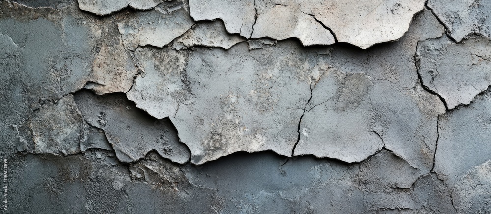 Fototapeta premium Close up of a rough texture of an uncemented gray wall for background. with copy space image. Place for adding text or design