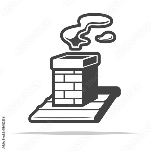 Chimney roof icon transparent vector isolated