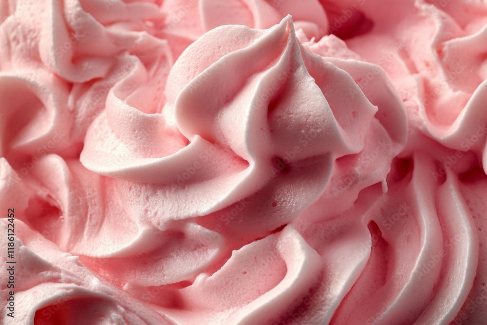 Soft pink whipped cream texture close-up Soft pink whipped cream texture close-up