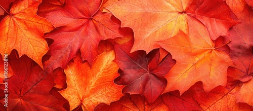 Bright red and orange autum...