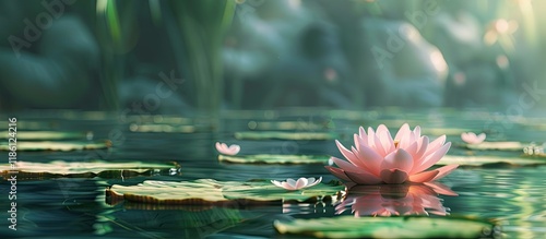 Lily water on the lake with...