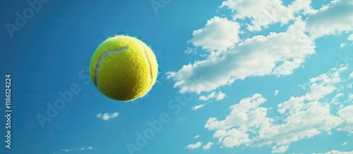 Yellow Ball Against Blue Sk...