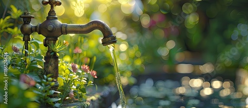 Garden faucet. with copy sp...