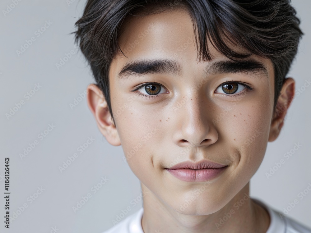 an asian teenage boy, portrait photo, clean background an asian teenage boy, portrait photo, clean background