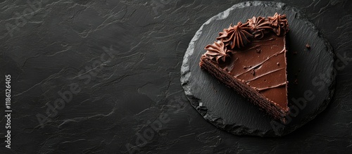 Slice of chocolate cake pre...