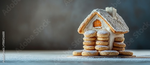 A biscuit house. with copy ...