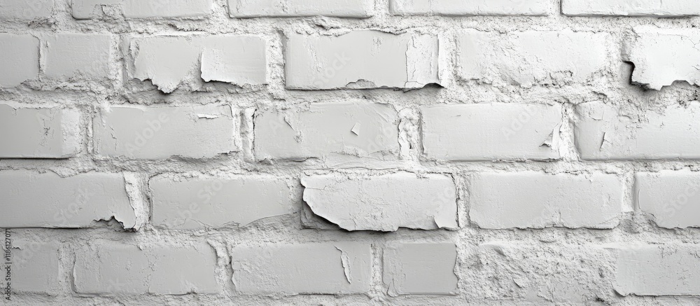 Fototapeta premium White brick wall for texture or background Copyspace