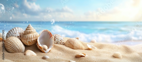 Summer backdrop featuring s...