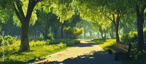 park scenery. with copy spa...