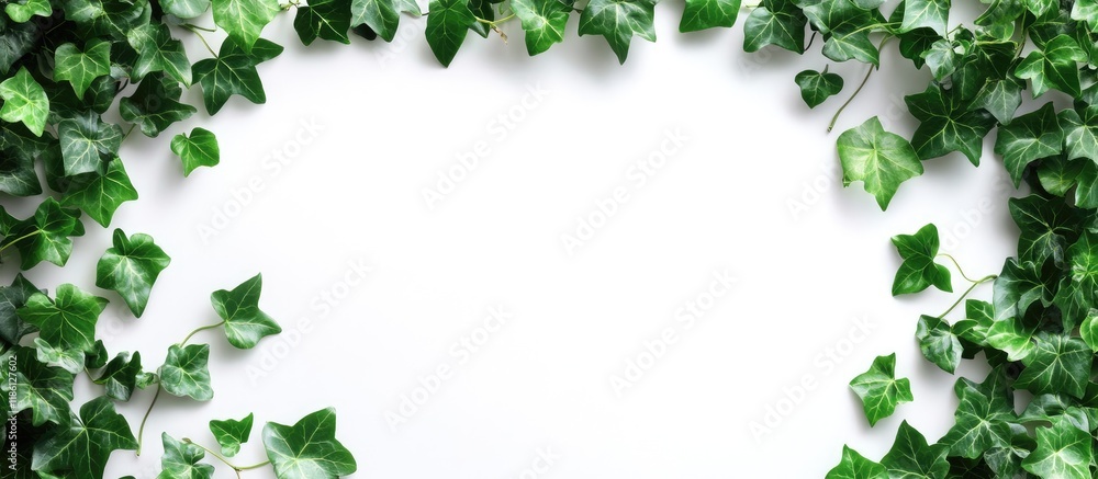 Naklejka premium ivy on a white background copyspace