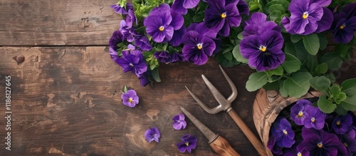 Lovely purple flowers along...