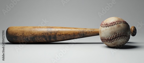 Slices of a baseball bat an...