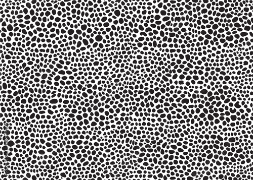 Black and White Leopard pattern design. Animal print vector illustration background. Wildlife fur skin design illustration for web, home decor, fashion, surface, graphic design