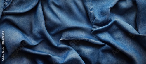 Jeans fabric featuring seam...