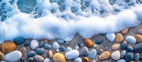 Pebble stones on the beach ...