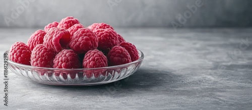 Red ripe raspberries on a s...