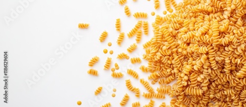 Uncooked red lentil pasta o...