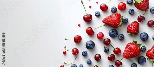 Fresh summer berries cherry...