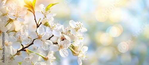 Close up of white cherry pl...