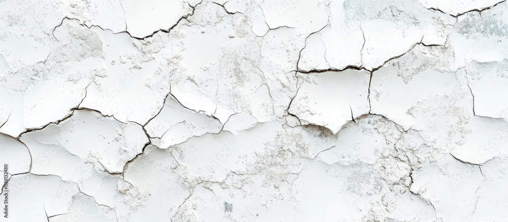 Background texture Surface featuring white aged cracked paint Top view Copy space Background texture Surface featuring white aged cracked paint Top view Copy space