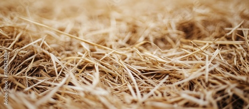 Close up of dry straw Backg...