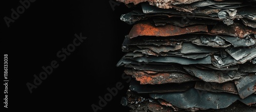 A stack of scrap metal accu...