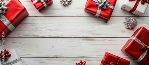 Silver and red Christmas pr...