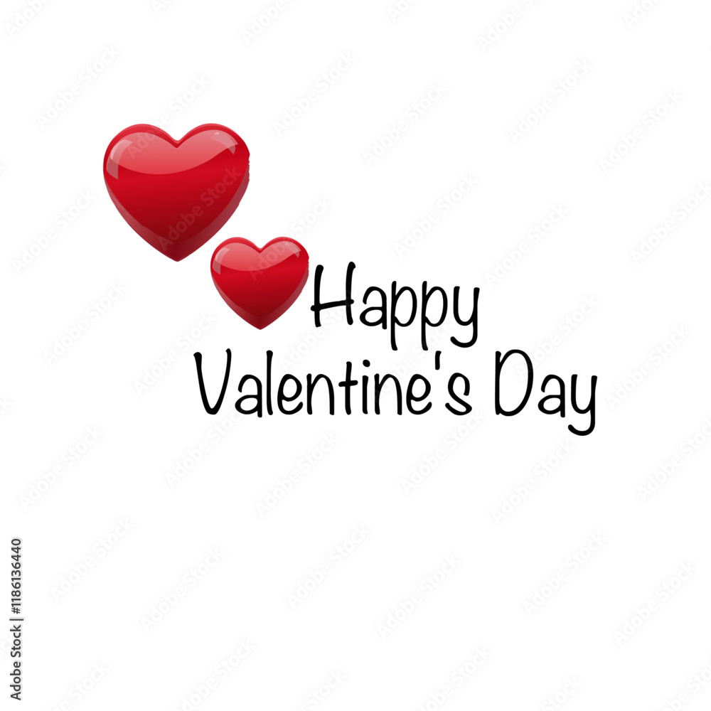 3d Red Hearts Happy Valentine's Day Text Vector art Icon design 3d Red Hearts Happy Valentine's Day Text Vector art Icon design