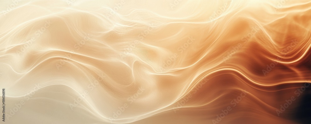 Obraz premium abstract, background, texture, smooth, waves, soft, light, shadows, fluid, elegant, white, design, glow, natural, contemporary, stylish, warm, minimalist, creative, artistic This image features a sm