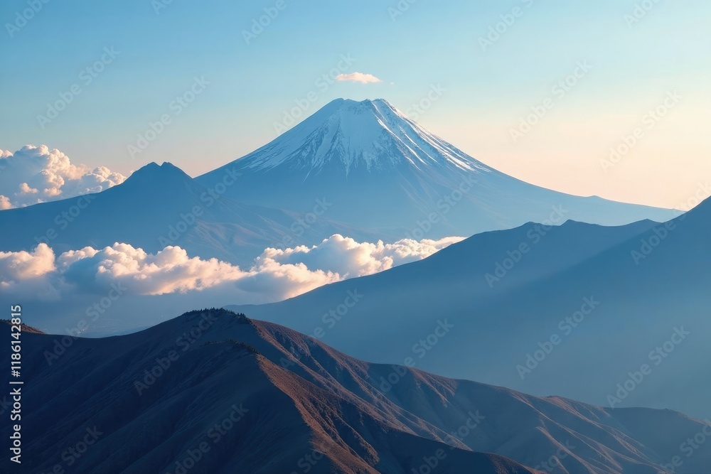 Towering clouds with rounded bases and sharp tips on Teide's slopes, lenticular, mountains, foggy Towering clouds with rounded bases and sharp tips on Teide's slopes, lenticular, mountains, foggy