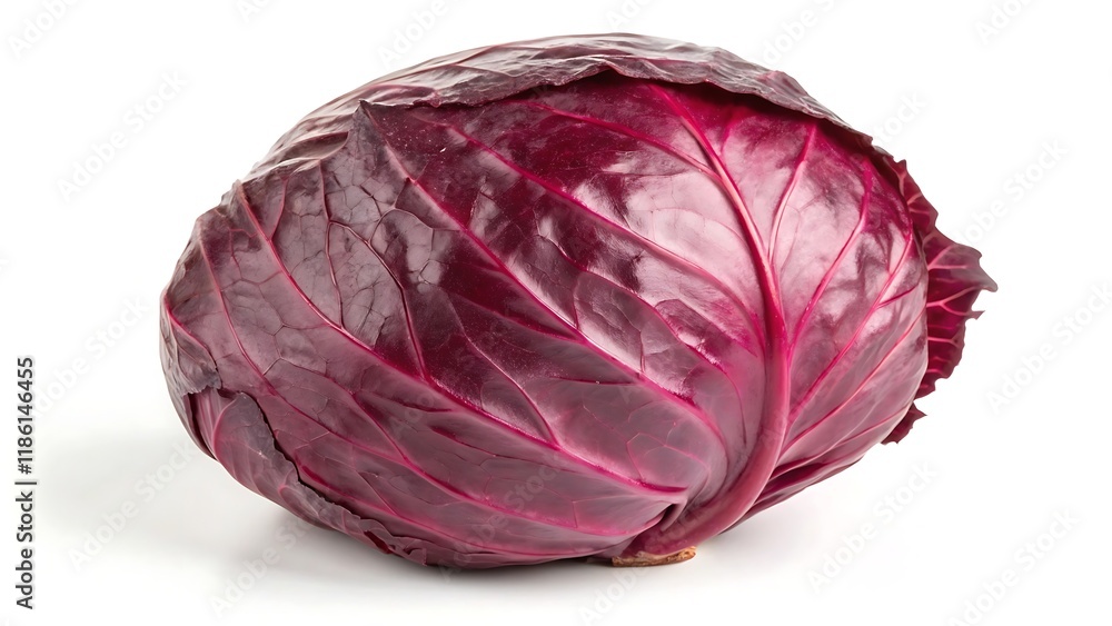 Whole red cabbage isolated on a white background Whole red cabbage isolated on a white background