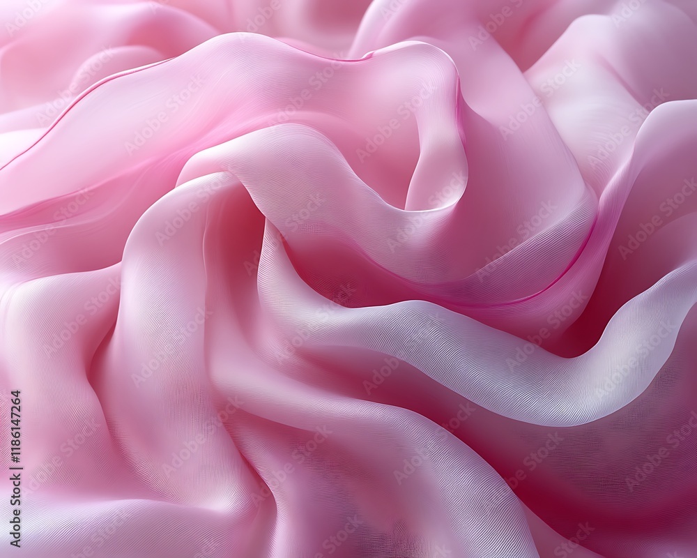 Soft pink fabric with elegant drapes and folds. Soft pink fabric with elegant drapes and folds.
