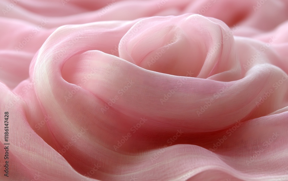 Soft pink silk fabric draped in elegant folds. Soft pink silk fabric draped in elegant folds.