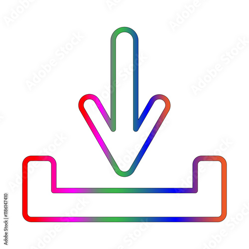 Download icon line gradient