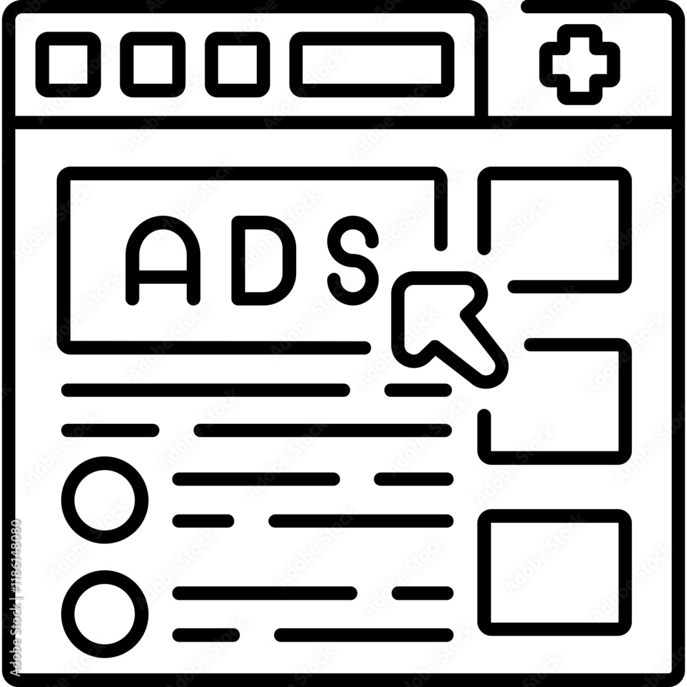 Pay-Per-Click Advertising Icon Pay-Per-Click Advertising Icon
